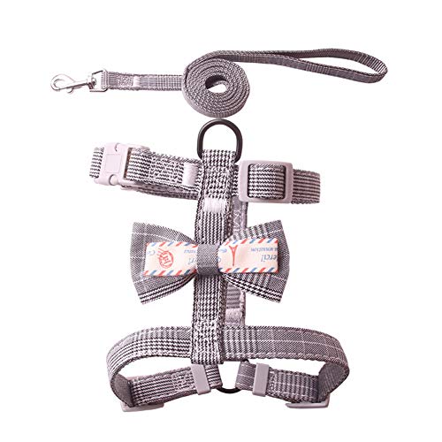 adonpshy Pet Cat Harness Nylon Style Traction Rope Leash Belt Walking Chain Chest Pink M - Image 5