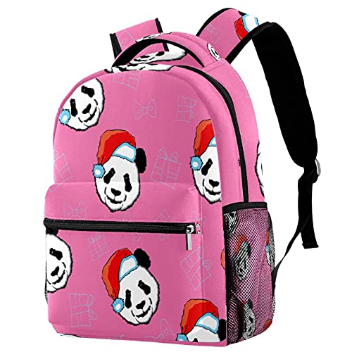 Sac d'école panda arc-en-ciel anti-choc pour ordinateur portable 14 pouces