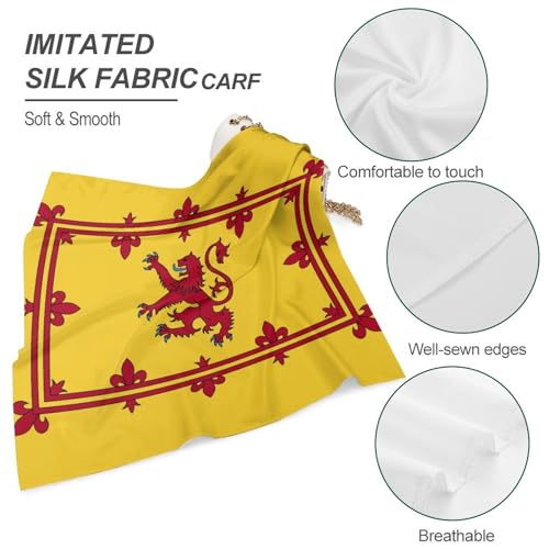 Scotland Scottish Rampant Lion Fashion Square Neck Scarf Head Kerchief Hair Bandana Headscarf for Women4