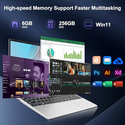 14" Celeron N4020 Laptop - 6GB RAM, 256GB SSD, FHD Display - Image 2