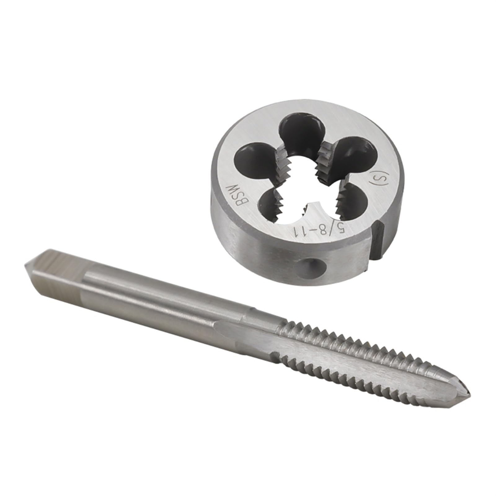 Juego de 2 machos y terrajas HSS de mano derecha para metal/madera (2 unidades BSW 5/32-32, 3/16-24, 1/4-20, 5/16-18, 1/2-12, 5/8-11) (5/32-32, 3/16-24, 1/4-20, 5/16-18, 1/2-12, 5/8-11) (2 unidades