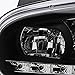 SPEC-D TUNING Black Projector Headlights w/LED Strip Compatible with 1999-2006 VW MK4 Golf Golf GTI, Left + Right Pair Headlamps Assembly