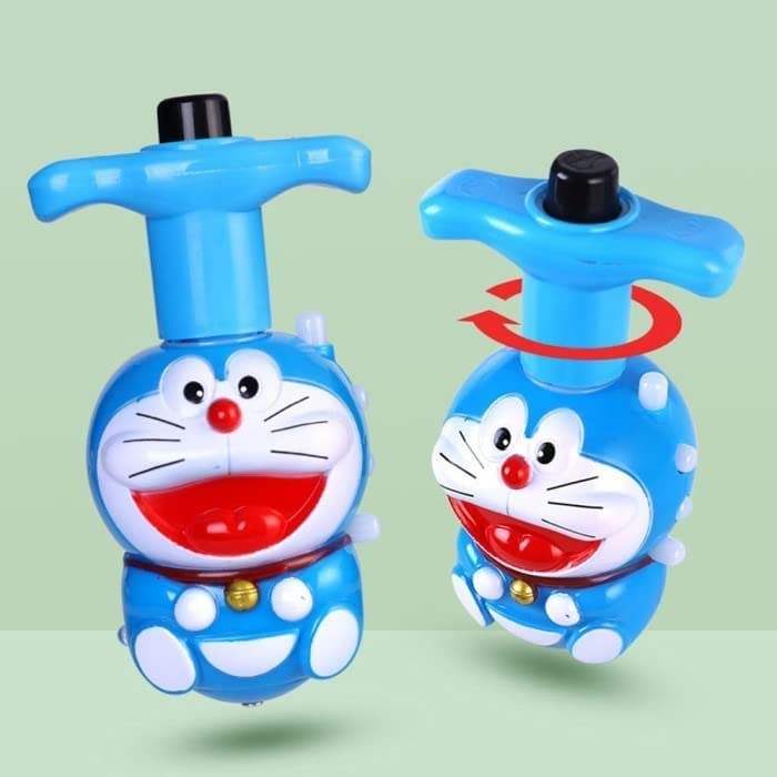 Image of Flashing Plastic Magic Lattoo Top Toy with LED Lights Music Attractive Toy Non-Toxic and Safe Spinning Top Spinning Top Toy for Baby and Toddlers (DOREMON)