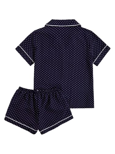 Image of Verdusa Pajamas For Women Set 2 Piece Cute Pjs Sleepwear Lounge Sets | Pj Sets For Woman, Button Down Shirts With Pajama Shorts, Cute Print, Comfy Sets