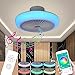 Ventilateur De Plafond LED Plafonnier RGB Haut-Parleur Bluetooth Musique Et Contrôle APP, Ventilateur De Plafond Dimmable Éclairage Invisible Plafonnier Musique Salon, Chambre, Lumières Décoratives