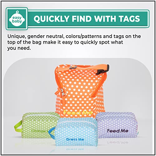 Easy Baby - Diaper, Bottle, and Supplies - Organizer Pouches - Change,  Feed, and Dress Me (4 Pack Laguna) | Organizing Packing Tote Cubes for Baby  ...