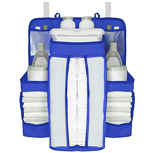 generica 5 Colori Grigio Oxford Portatile Lettino Appeso Sacchetto di immagazzinaggio Pannolini Giocattolo Tasca Comodino organizzatore Set Biancheria da Letto Culla Neonato