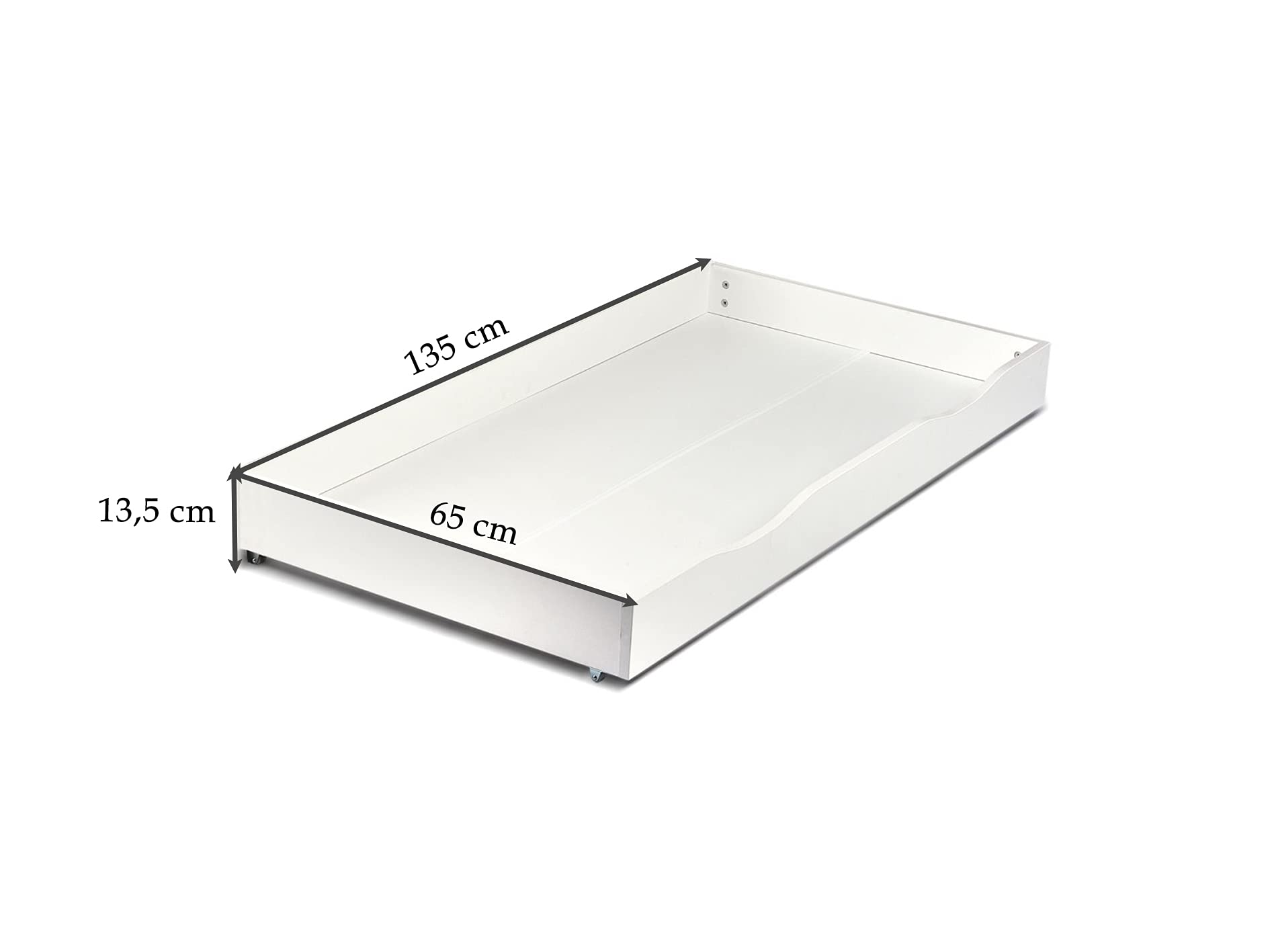 Leomark Cama Infantil Completa de Madera - Mariposas - Marco de Cama, Colchón, Somier, cajón, Blanco Muebles para Niños, Moderno Dormitorio, Impresa Mobiliario, Espacio para Dormir: 140/70 cm