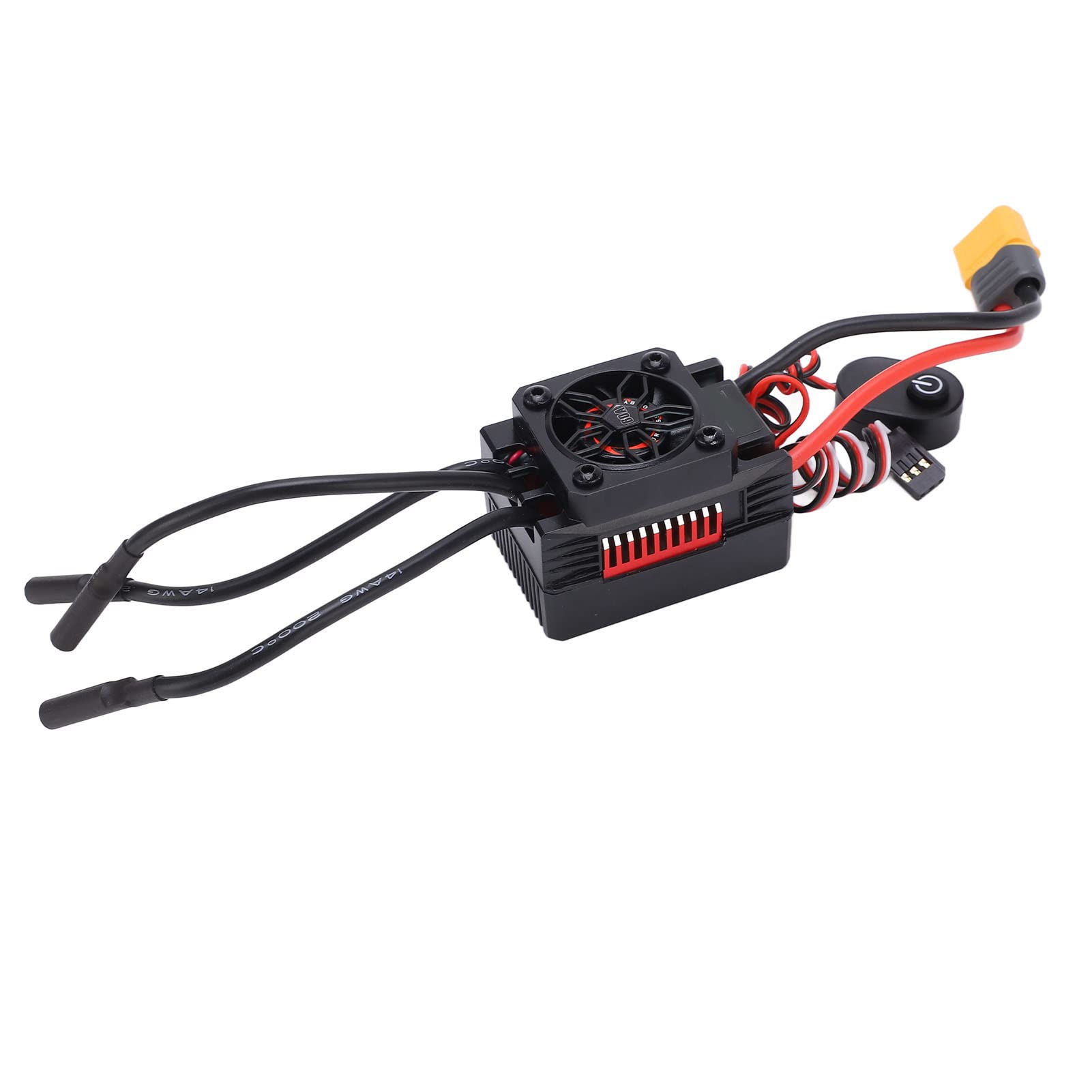 V2 RC Brushless ESC 60A Controlador electrónico de velocidad impermeable, accesorio RC inalámbrico, con conector XT60 a T para autos modelo 1/10 RC, diseño programable con