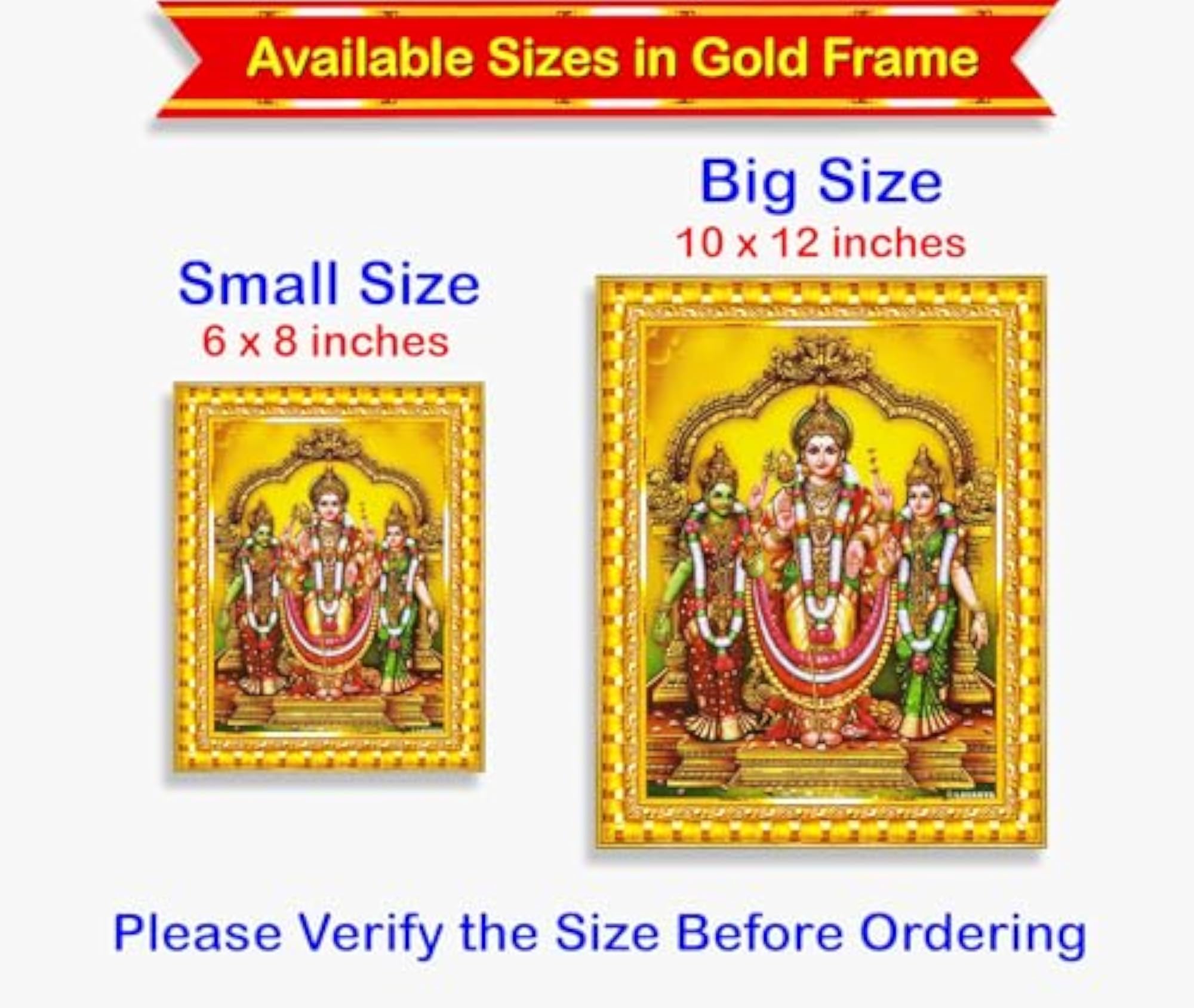 Lord Murugan Valli Deivanai Wall Painting Framed Decor