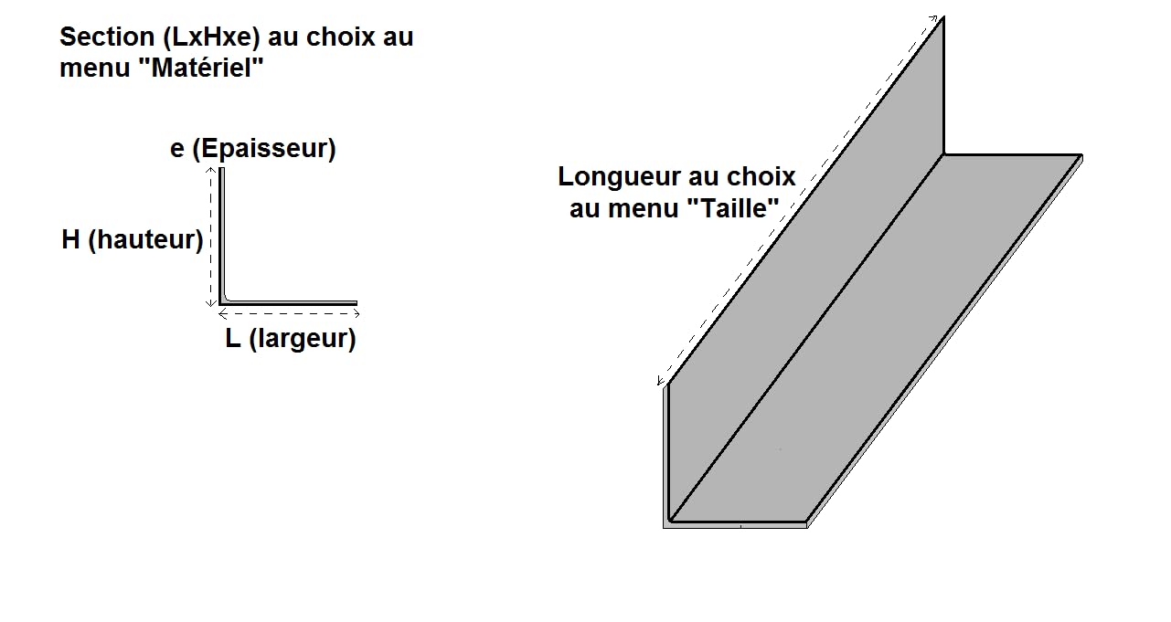 LeMétal – Cornière aluminium - Section au choix (de 20x20x2 mm à 60x60x6 mm) et longueur au choix (de 50 à 300 cms) (50x50x5 mm, 200 cms)