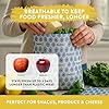 Beeswax Wrap Storage Bag by BeeBAGZ | Made In Canada | Reusable Food Storage Bags, Pack of 6, Plastic Free Biodegradable Food Wrap Alternative, Family Pack, 3 Small + 2 Medium + 1 Large, (Multicolors) #2