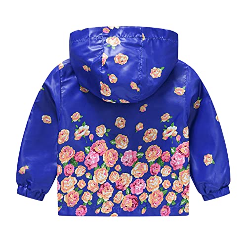 Baby Boys Girls Hooded Jacket Windproof 𝗖artoon Print Zipper 𝗪aterproof Coat Kids Loose Raincoat with Pocket2