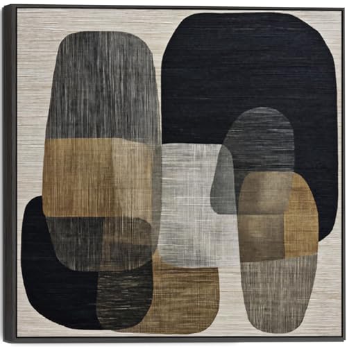 Wallfillers Beige Black Japandi Framed Wall Art Wabi Sabi - 