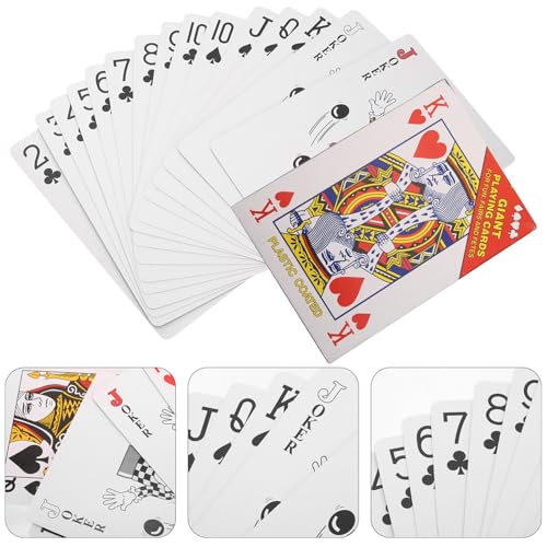 Jumbo Playing Cards Großformatige Pokerkarten Größer Robust Leicht Tragbar Für Erwachsene Party Spielspaß – Bild 4