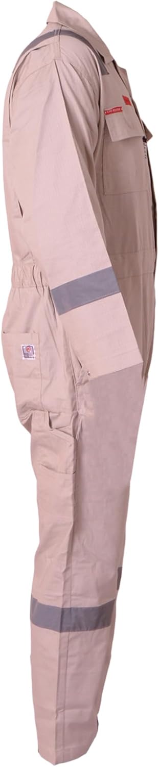 Flame Resistant FR Hi Vis Coveralls for Men NFPA 2112 Complied 7oz Overall for Men Reflective Tape 6 Pockets Coverall