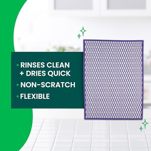 Image of Scotch-Brite Stay Clean Scrubbing Dish Cloths, Rinses Clean and Dries Quick, 2 Non-Scratch Dish Cloths