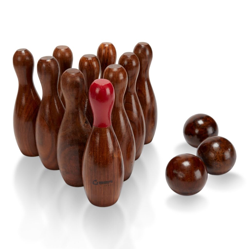 Ubergames Premium Hardwood Skittles Set