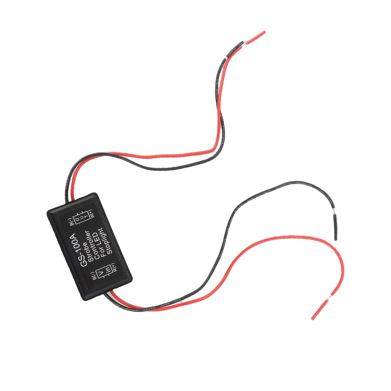 GS 100A LED-Blitzsteuermodul, Strobe-Controller für Bremslichter, 12V 24VDC Blitzmodul mit 3 Blitzmodi, Ideal für Autos und Motorräder