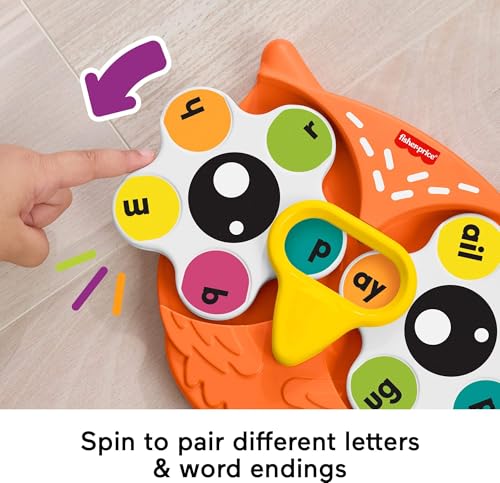 image for Fisher-Price Preschool Learning Toy Spin ‘n Rhyme Fidget Spinner, Ow