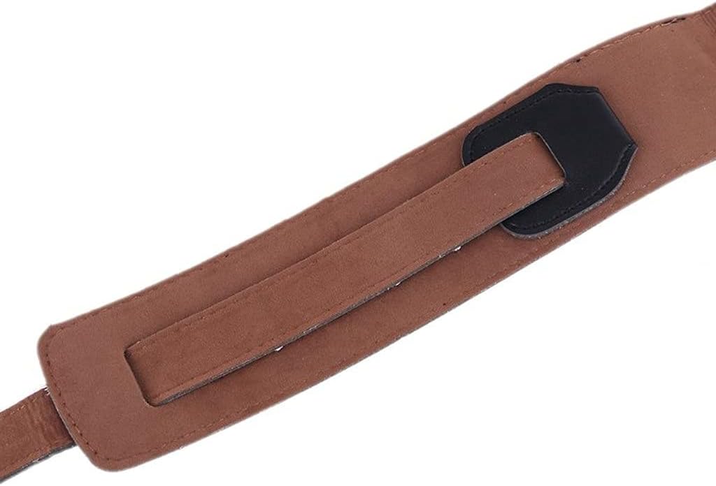 JSEIAJB Adjustable Soft PU Leather Thick Strap for Electric Acoustic Guitar Bass Black Accessories
