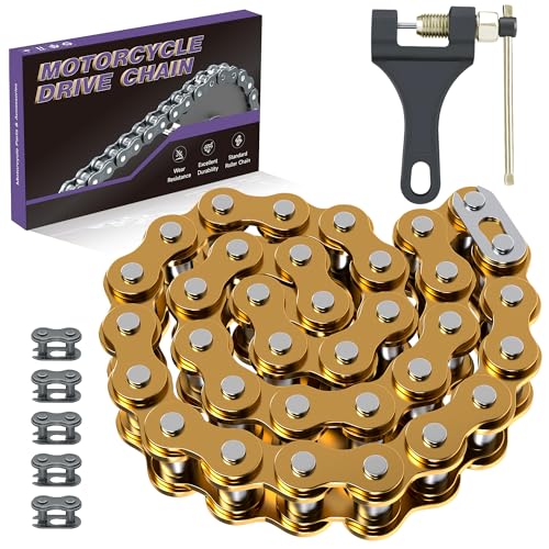 Image of KT196 Go Kart Chain 420 32 Links Compatible with Coleman CK196 Go Kart Parts Hisun HS200GK RTK200 196cc 6.5hp Engine Gas Powered Off Road Go Cart Accessories Parts