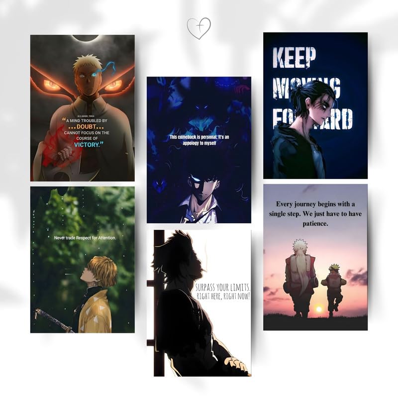 Image of Posters Inc Anime Motivational Wall Posters Keep Moving Forward 6 A4