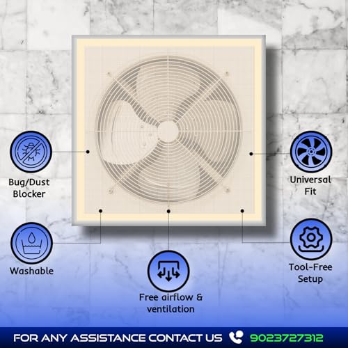 Image of Classic Mosquito Net for Windows |Pre-Stitched (Size: 50X60 cm /Color: Cream |Premium 120GSM Fiberglass Mesh with Self-Adhesive Hook Tape, Quick, Long-Lasting Window net for Home)