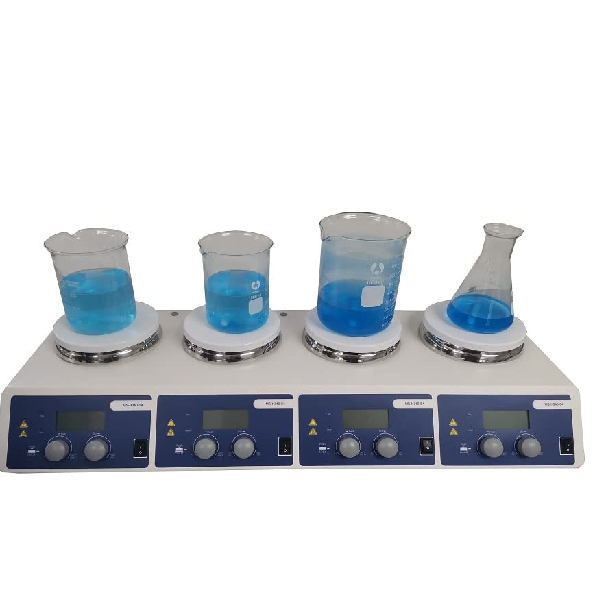Laboratoray 4 Places LCD Digital Magnetic Hotplate Stirrer Ceramic image 2