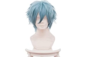 ROLECOS Tomura Shigaraki Cosplay Wig Mens Soft Synthetic Blue Wig