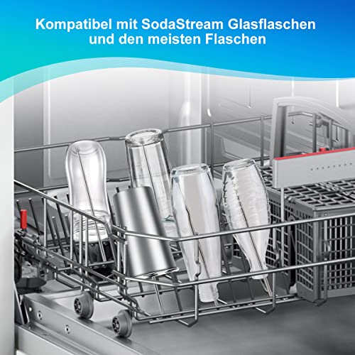 AIEVE 5 stuks vaatwasser-inzetstukken, compatibel met SodaStream Crystal Duo flessen, krasvrij, flessenhouder, glashouder voor vaatwasser - Image 3