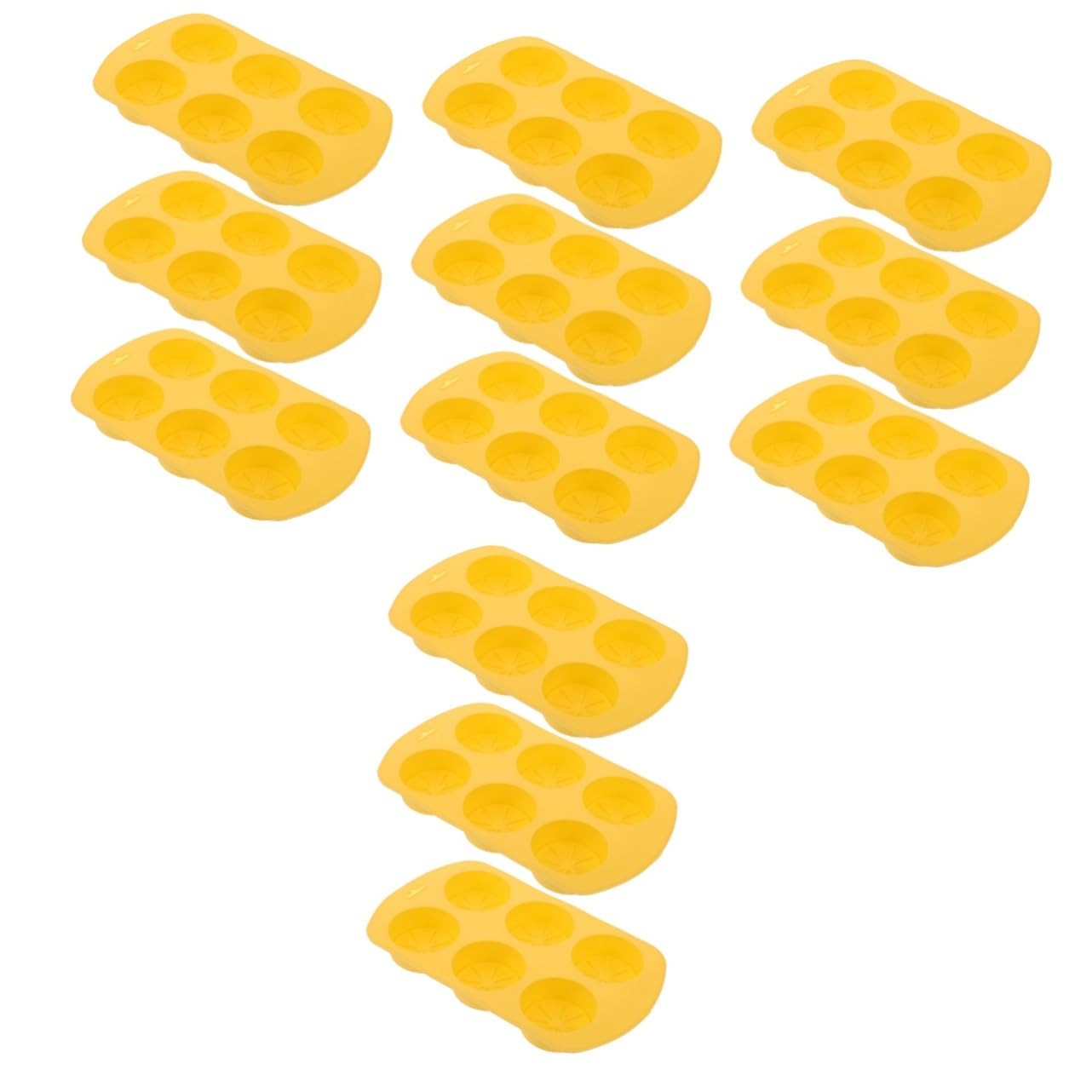 Uonlytech 4 Set Stampo Di Silicone Fabbricazione Per Candele Silicio Snack Di Frutta Muffa Stampo Per Sapone in Silicone Fai Da Te Gel Di Silice Giallo 3 Pezzi * 4