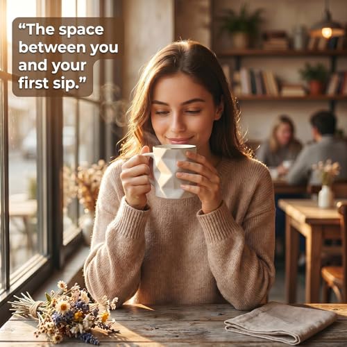 Image of U.P.C. Ceramic Tea Cups Set of 6| Microwave & Dishwasher Safe Cup Set of 6 for Tea & Coffee | Premium Coffee Mugs Set of 6 | Stylish Cups for Home & Office with Bone-Ash Free-150ml.