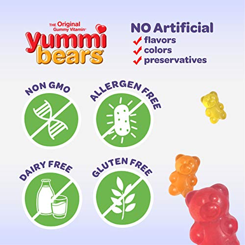 Yummi Bears Vegetarian Multivitamin And Mineral Supplement, Gummy Vitamins For Kids, 90 Gummies #TOP2