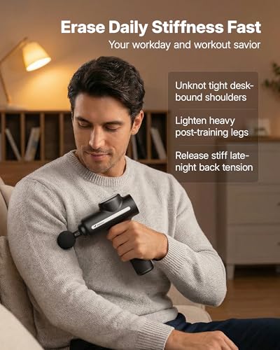 MERACH Massage Gun Deep Tissues Quiet Brushless Motor 6 Heads and 5 Speeds - image 7