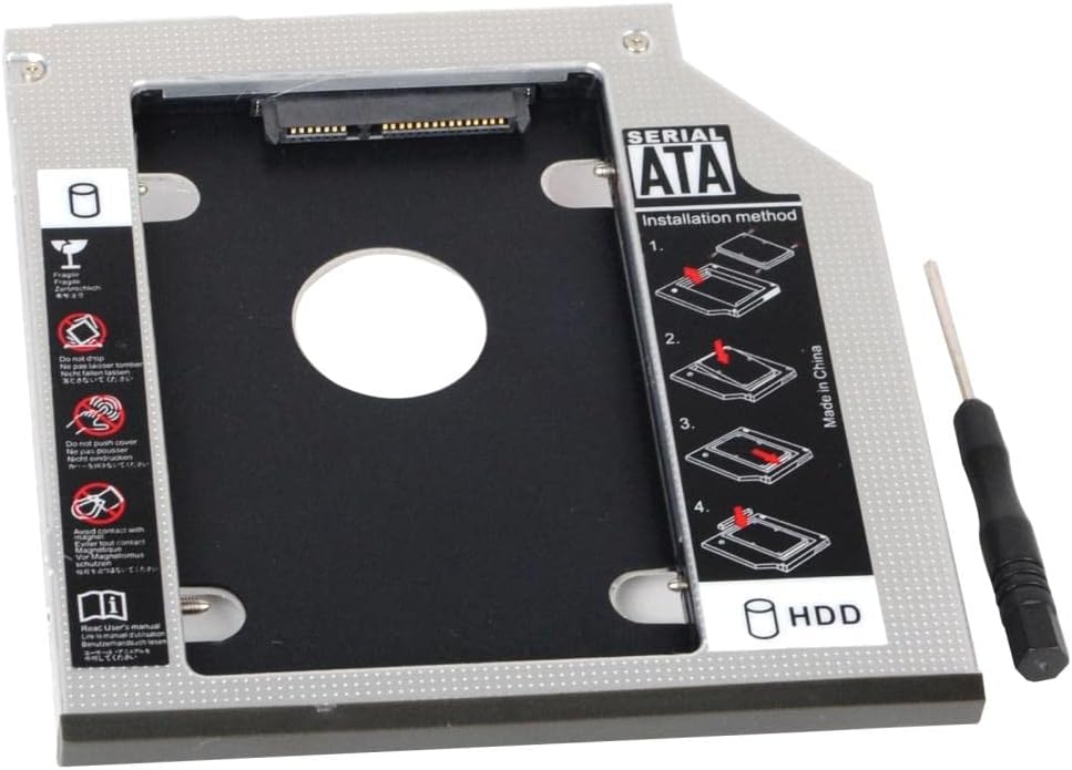 9.5mm Laptop Drive Mounter for 2nd Optical Drive Bay / Replaces CD/dvd Rom Hdd Caddy from hdd mounter Built-in 2nd hdd adapter