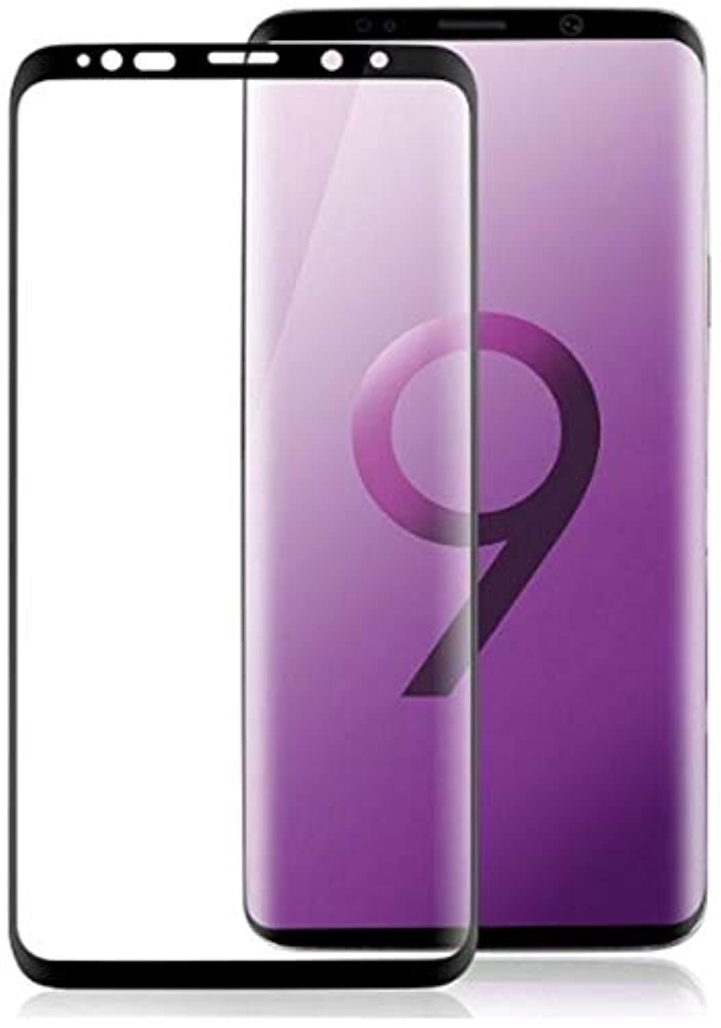Full Cover Tempered Glass Screen Protector for Samsung S9 Black