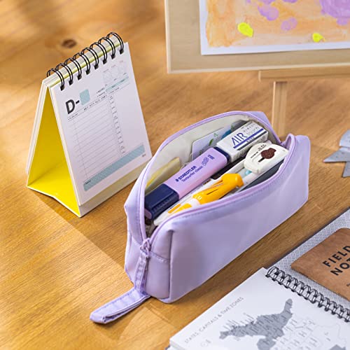 Hvomo Pencil Case, Soft Pencil Pouch,Durable Pencil Bag,Simple Stationery Bag,School Office Aesthetic School Organizer For Teen Girls Adults(Purple) #TOP5
