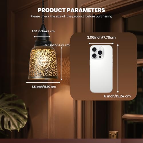 Image of Ceiling Fan Light Covers Replacements Etched Chrysanthemum Metal Lampshade 4 Pack, 1-5 /8 inch Fitter, 5.6 inch Height and 5 inch Diameter Fits for Pendant Light Shade