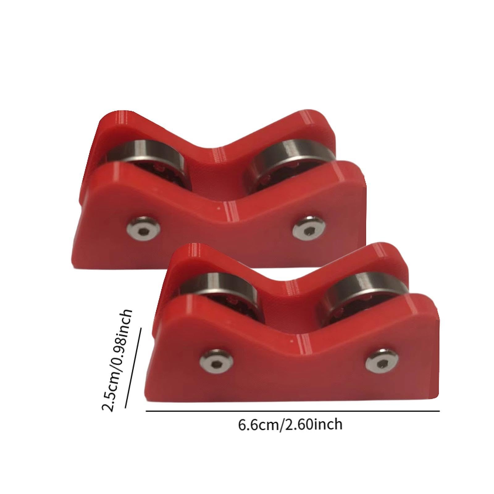 QSTDGVPW 2Pcs Billiard Straightness Checker Snooker Club Straightness Detection Inspect Tool, Red