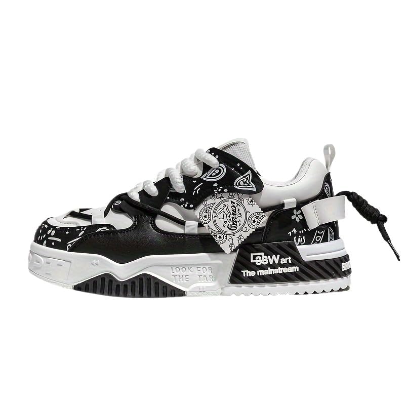 Men's mid-Help Casual PU Sneakers Street Retro Style Outdoor Activities