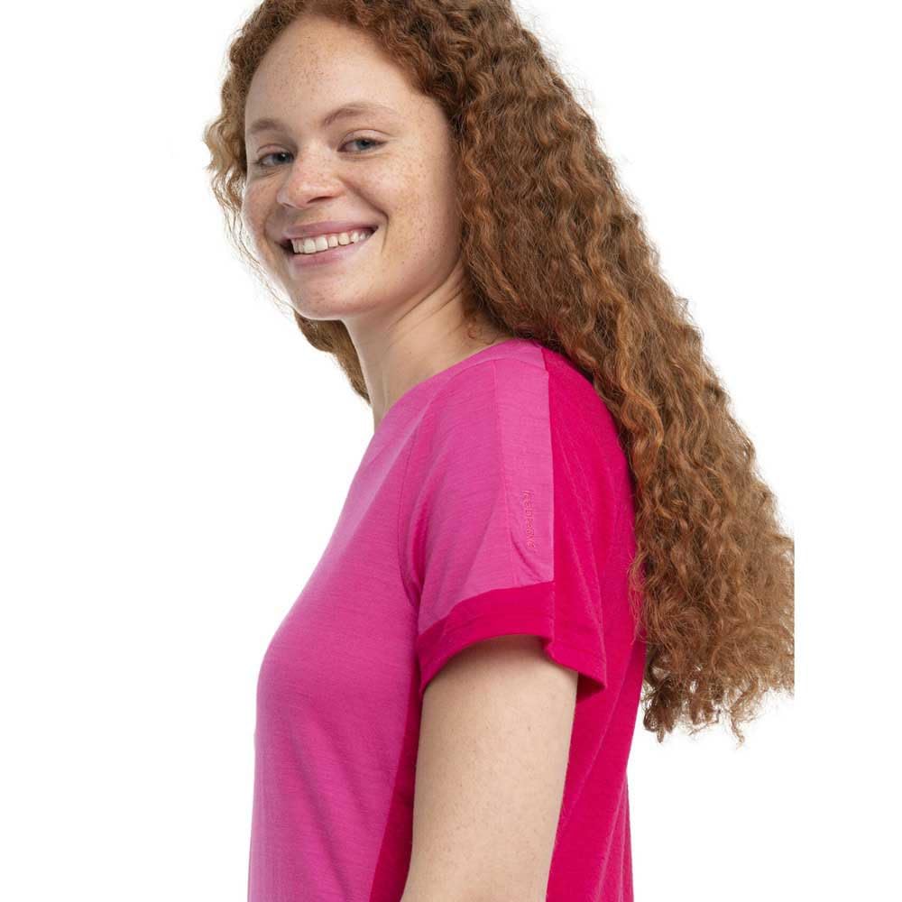 Icebreaker Zoneknit Maglietta, Tempo/Electron Pink/CB, L Donna