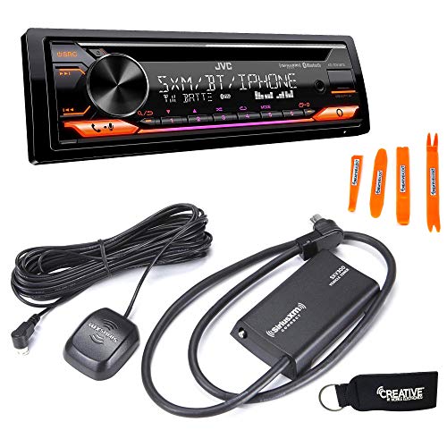 JVC KD-TD91BTS - CD Receiver w Bluetooth, USB, Amazon Alexa + Included SirusXM SXV300 Satellite Radio Tuner