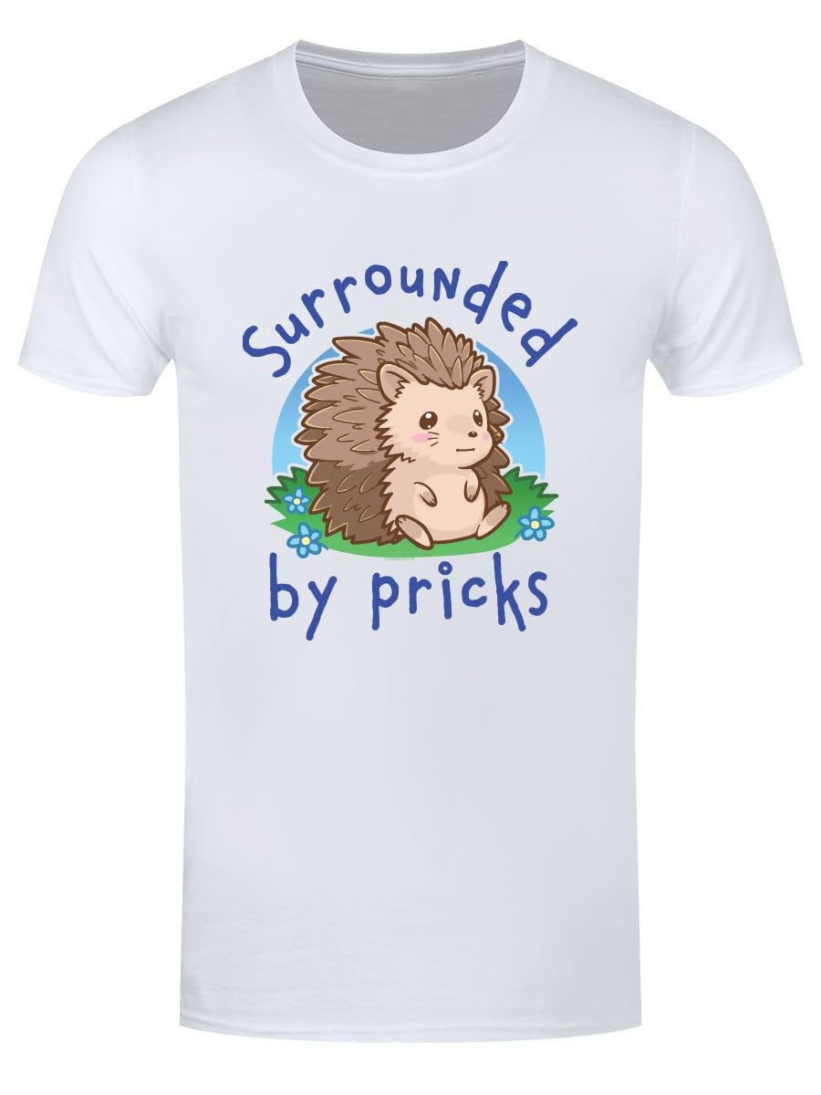 Grindstore Surrounded By Pricks Men's White T-Shirt