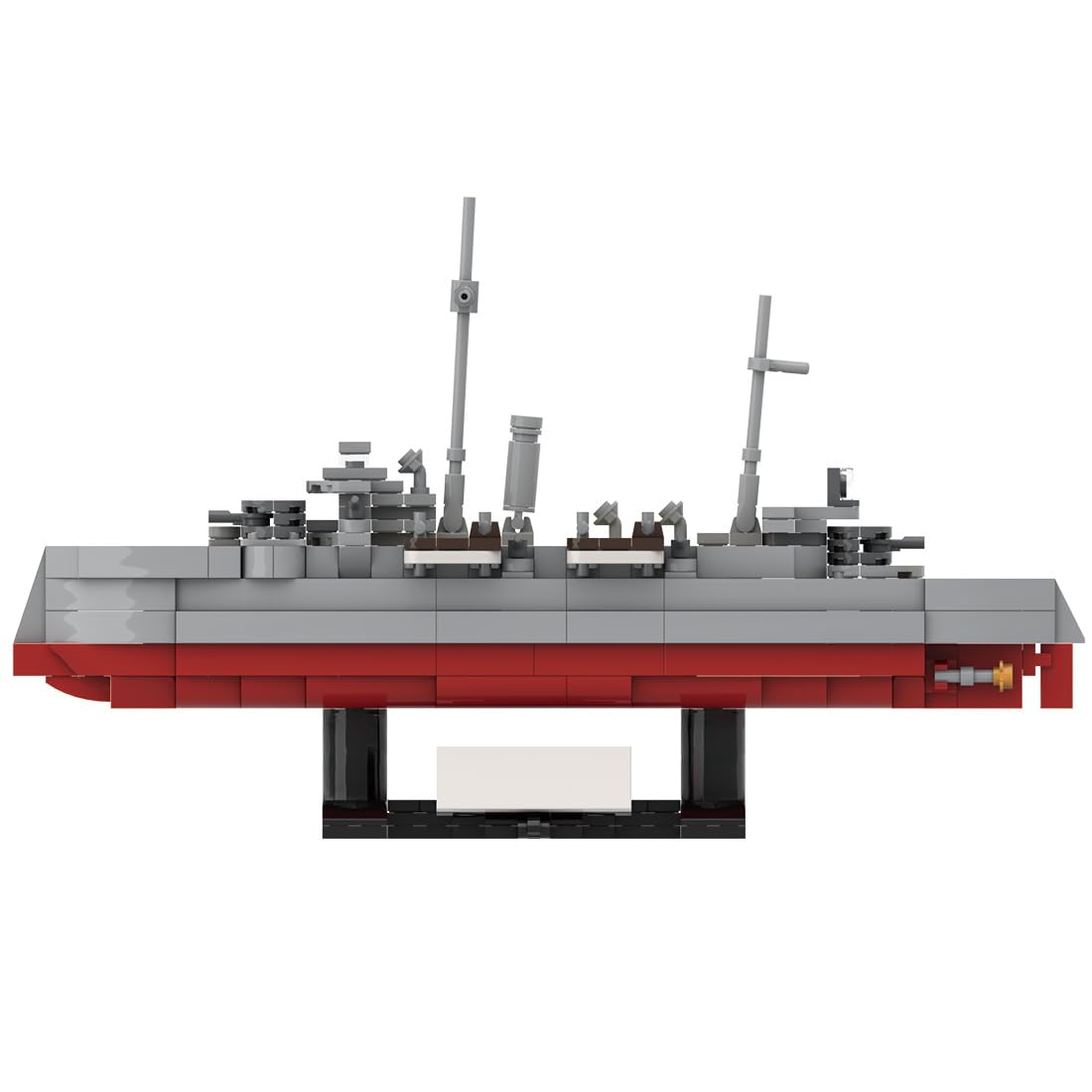 SMS Siegfried MOC Klemmbaustein Kriegsschiff 1:300, 609 Teile | Anspruchsvolles MOC-Bauprojekt für Fans historischer Kriegsschiffe, Militärmodelle und anspruchsvoller
