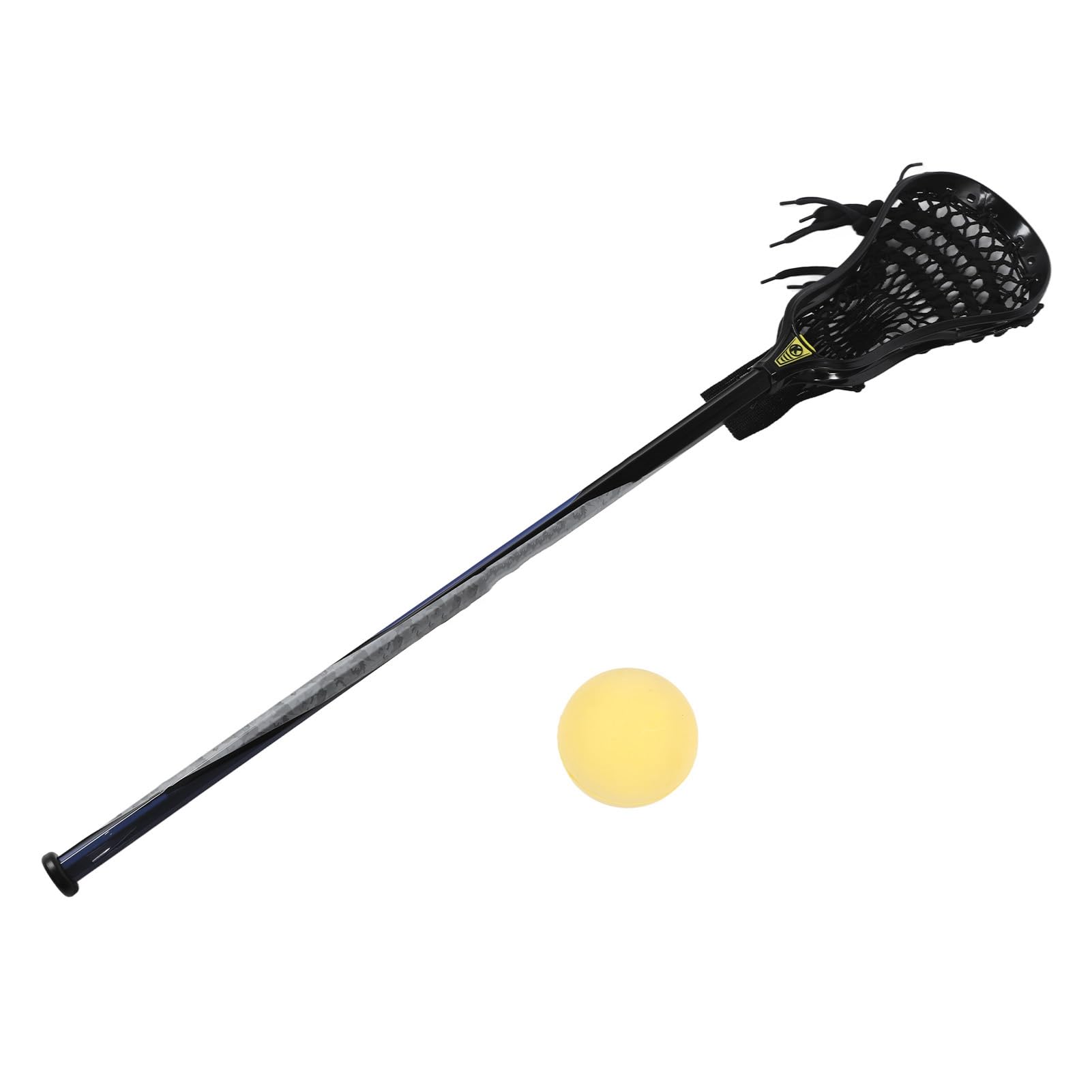 Lacrosse-Stick-Set für Jungen, Glänzendes Professionelles Lacrosse-Stick-Set Zur Verbesserung des Lernens, Stark mit Nicht Fallender Schwanzkappe Zum Üben (schwarzes Netz)