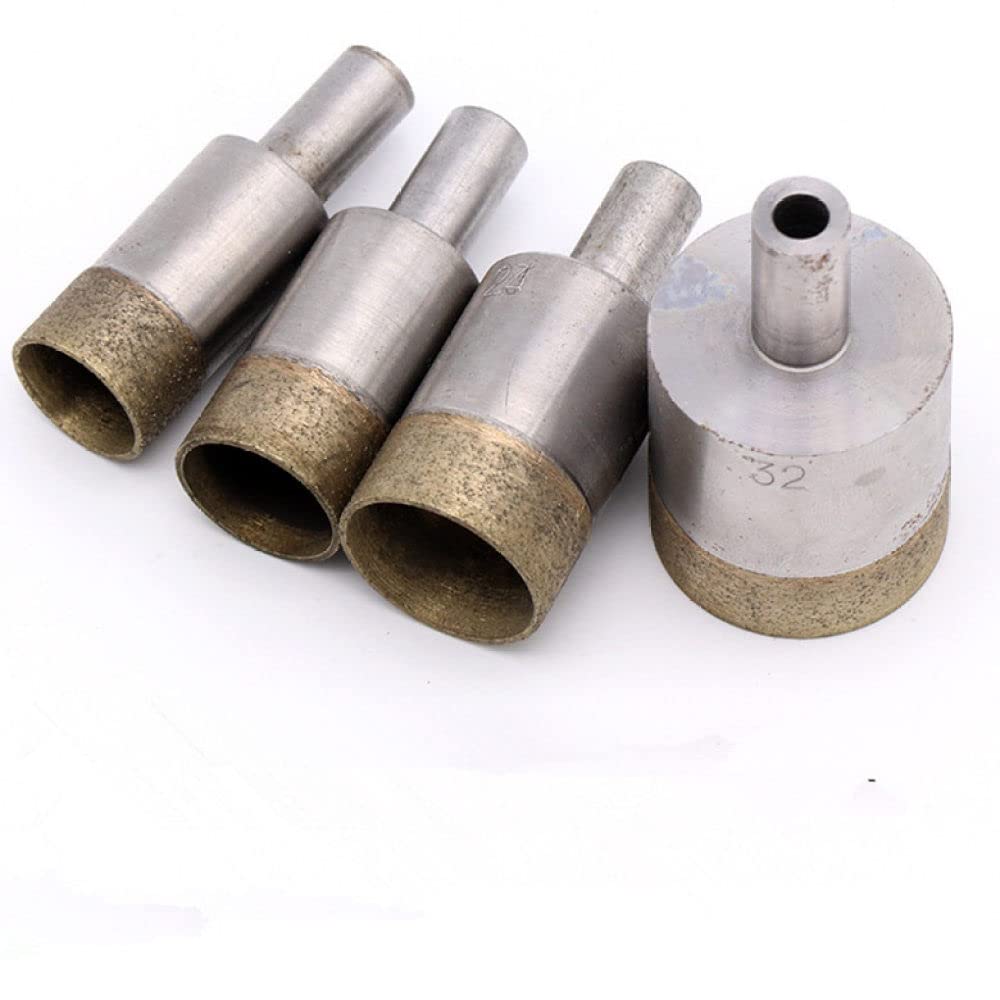 Broca de agujero revestido sinterizado de diamante con vástago de 10 mm para perforación de vidrio de cerámica de piedra, 37 mm