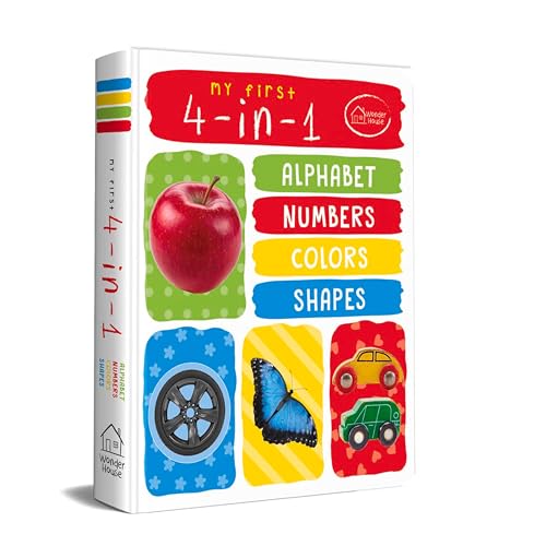 My First 4 In 1 Alphabet Numbers Colours Shapes – Padded Board Books: