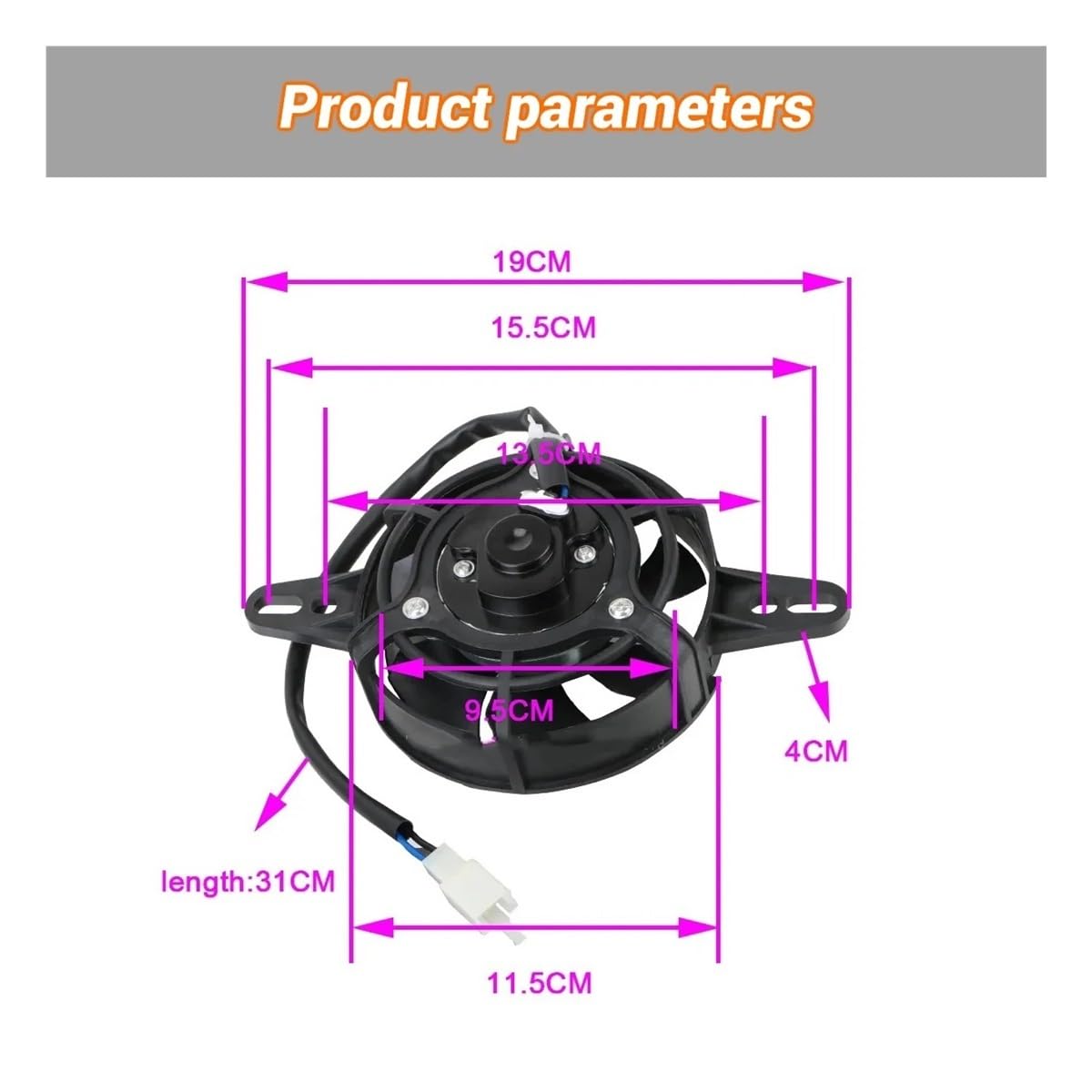 Radiatore Ventola Per 12V Accessori Universali Motociclo Ventola Raffreddamento Radiatore Motore Dell'olio Per ATV Per Motocross