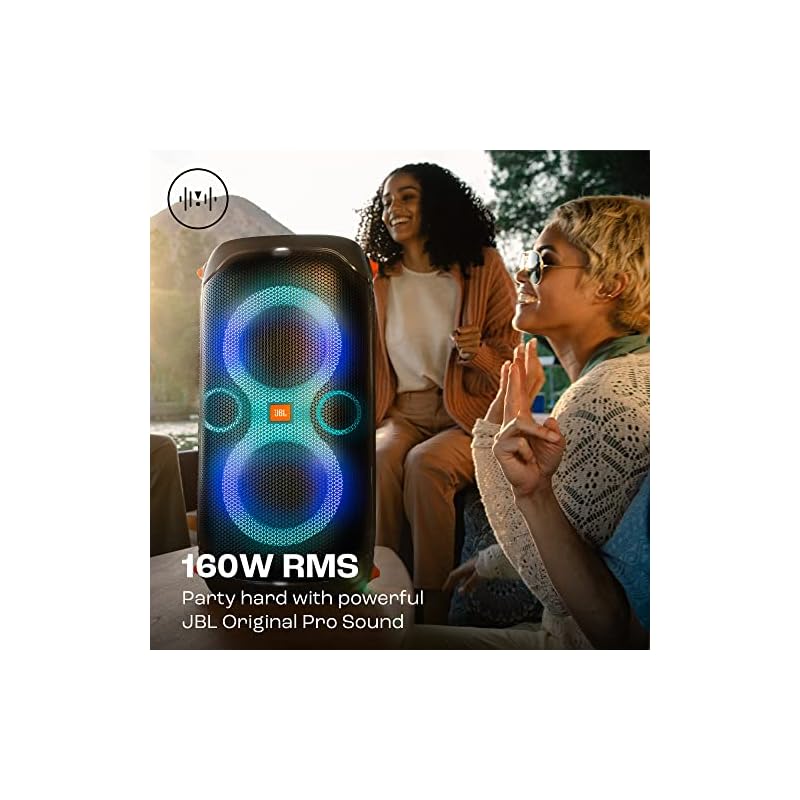 JBL Partybox 110 | Wireless Bluetooth Party Speaker | 160W Monstrous Pro Sound | Dynamic Light Show | Upto 12Hrs Playtime | Built-in Powerbank | Guitar & Mic Support PartyBox App (Black) - Image 4